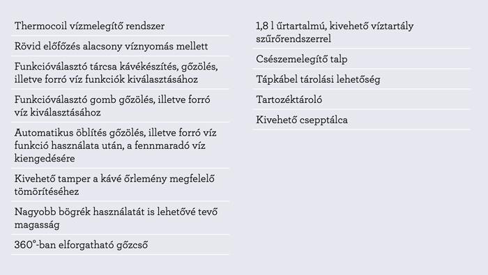 Sage kavefozo BES810 duo temp pro jellemzok